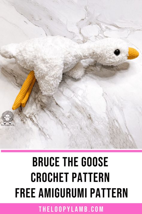 Goose Crochet Pattern, Crochet Goose Pattern, Crochet Pattern Free Amigurumi, Goose Crochet, Crochet Goose, Goose Pattern, Quick Crochet Projects, Pattern Free Amigurumi, Crochet Plushies