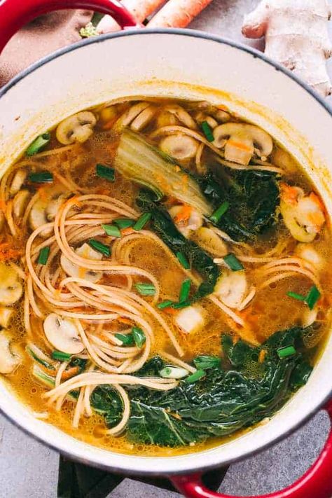 Easy Winter Soup Recipes, Soba Soup, Soba Noodle Soup, Soba Recipe, Soba Noodles Soup, Udon Noodles Recipe, Soba Noodles Recipe, Asian Soup Noodle, Udon Noodle Soup