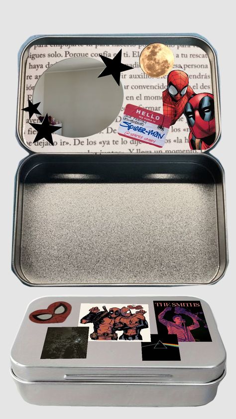 Altoids First Aid Kit, Altoid Wallet, Altoids Wallet, Wallet Ideas, Man Aesthetic, Spiderman Theme, Altoids Tins, Avengers, Spiderman