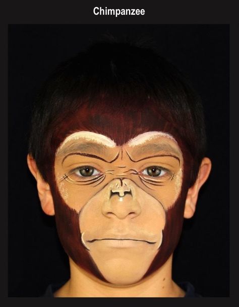 Monkey Face Paint, Monkey Makeup, Jungle Book Costumes, Animal Face Paintings, Monkey Face, Pet Monkey, Face Painting Halloween, Jungle Safari, Animal Faces