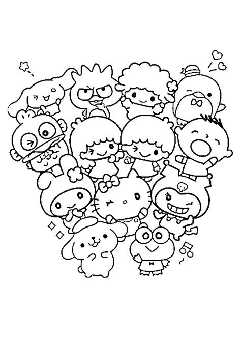 Print out these free Kuromi coloring pages and let your creativity flow! Choose from a variety of designs, including Kuromi with her friends, Kuromi in different outfits, and Kuromi doing different activities. These coloring pages are perfect for kids of all ages.  #Kuromi #Sanrio #ColoringPages #FreePrintable #Kids Sanrio Characters Coloring Pages, Kuromi Drawing, Sanrio Coloring Pages, Sanrio Coloring, Lineart Coloring, Worksheet Coloring, Hello Kitty Imagenes, Hello Kitty Colouring Pages, Family Coloring Pages