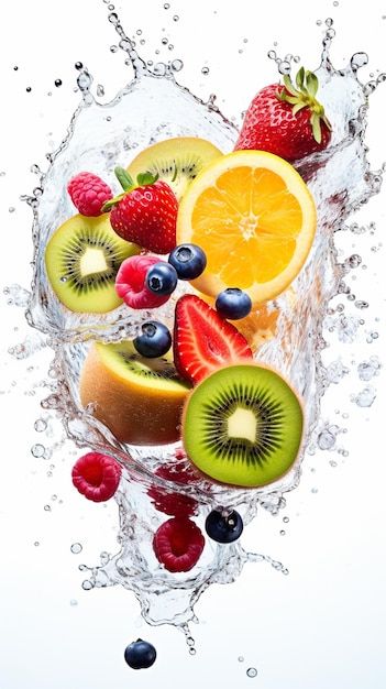 Beautiful splash water with freshnes fruits realistic Mixed Fruit Juice, Mix Berry, Fruit Splash, Water Photos, Pouring Water, Water Pictures, Water Splash, Fruit Water, Photo Beautiful