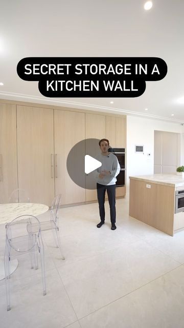 The Kitchen Guy on Instagram: "Unlock the secret to storing all your Costco hauls! 🛒✨ Check out this tall wall with a hidden door leading to a walk-in pantry, designed just for your bulk goods. Keep your kitchen organized and clutter-free while still having everything within reach!  #organizationhacks #homeinspiration #kitchendesign #hiddenstorage #smartliving #pantrygoals #interiordesign #hometrends #modernkitchens #spacesaving" Secret Pantry Walk In, Hidden Pantry Walk In, Hidden Pantry, Secret Storage, Hidden Door, Smart Living, Home Trends, Walk In Pantry, Clutter Free