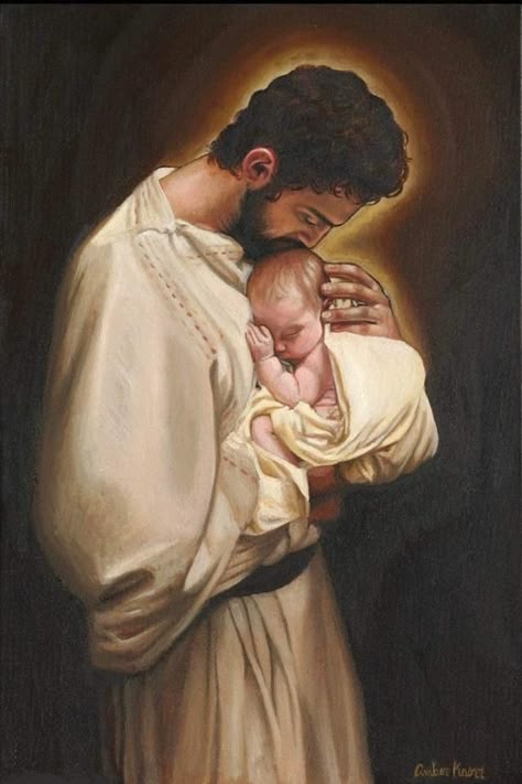 Saint Joseph Art, Images Of Christ, Pictures Of Christ, Religious Pictures, Jesus And Mary Pictures, Catholic Images, Pictures Of Jesus Christ, Holy Rosary, Jesus Painting