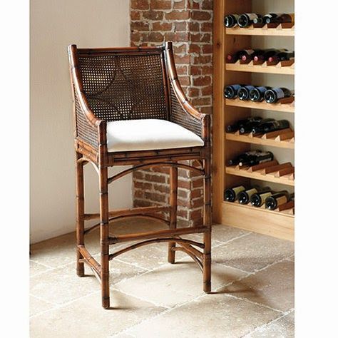 Ballard designs Kitchen Stools With Back, Traditional Bar Stool, British Colonial Decor, Rocking Chair Cushions, Kitchen Counter Stools, Designer Bar Stools, Bar Stools With Backs, Bar Stool Chairs, Stools With Backs