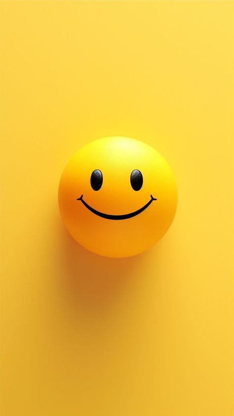 Simple Yellow Wallpaper, Happy Emoji Smiley, Happy Emoji Faces, Smile Ball, Monochromatic Yellow, Smiley Wallpapers, Smiley Face Images, Google Pixel Wallpaper, Cute Wallpapers For Android