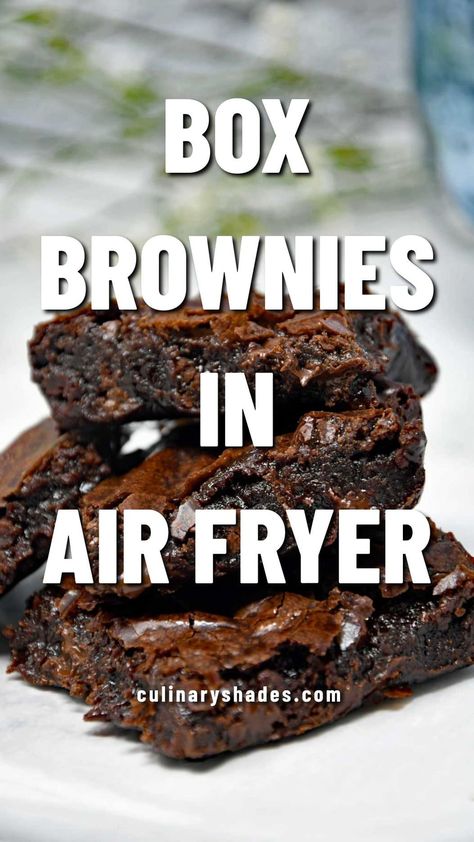 Boxed Brownie Recipes, Air Fryer Dessert, Air Fryer Cake Recipes, Boxed Brownies, Brownie Mix Recipes, Make Box, Air Fryer Recipes Dessert, New Air Fryer Recipes, Fried Dessert