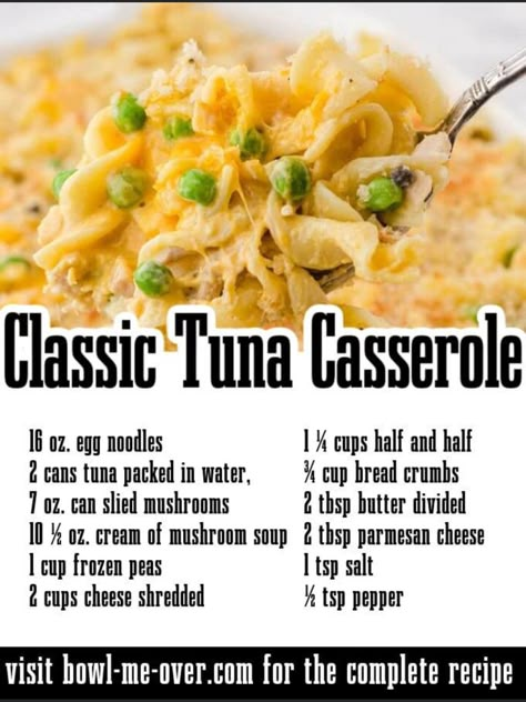 Tuna Fish Casserole Recipes, Tuna Casseroles, Tuna Mornay Recipe, Casserole Dish Recipes, Easy Delicious Casseroles, Easy Tuna Recipes, Stovetop Recipes, Best Tuna Casserole, Sunday Dinner Ideas