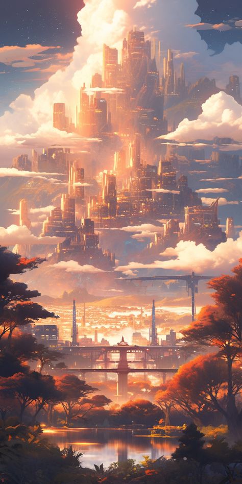 Dreamy Artwork, Fantasy Background, Cyberpunk City, Cute Simple Wallpapers, Fantasy Castle, Beautiful Wallpapers Backgrounds, Art Wallpaper Iphone, Fantasy Concept Art, 판타지 아트