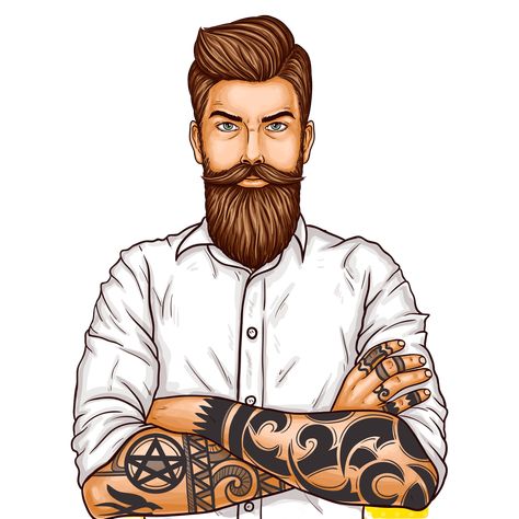 Tee Shirts Mug, Glossary, Mask, Stickers And Many More Guy With Beard, Beard Cartoon, Beard Wallpaper, Beard Vector, Beard Logo, Man Clipart, Beard Art, Cool Tattoo, Pop Art Girl