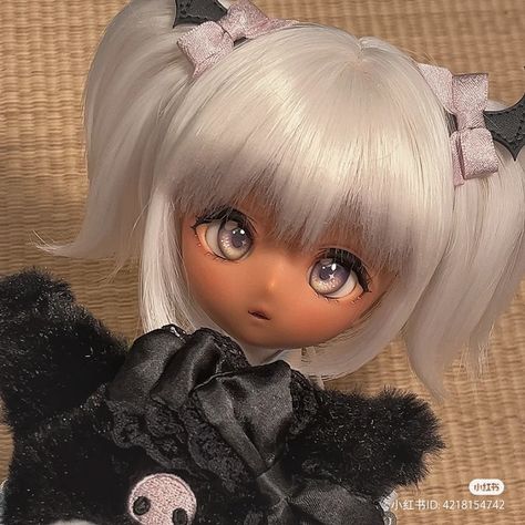 Bjd Dolls Brown Skin, Bjd Dark Skin, Bjd Dolls Black Skin, Black Bjd Dolls, Black Bjd, Bdj Dolls, Dollfie Dream Dolls, Bjd Anime, Black Kawaii