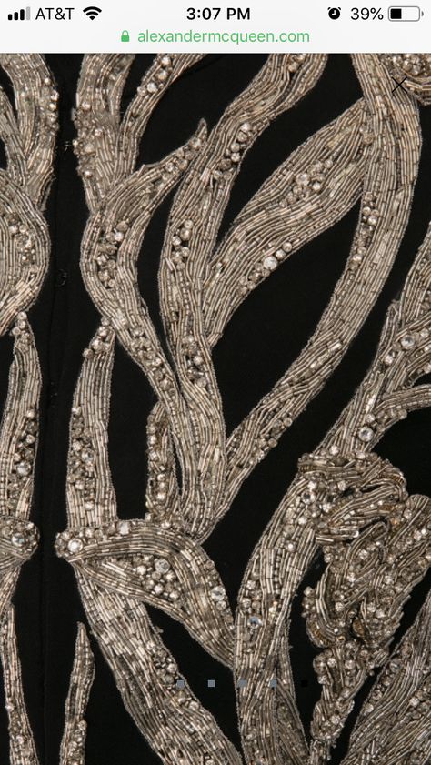 Bugle Beads Embroidery, Emblishments Fashion, Silver Thread Embroidery, Silver Embroidery Work, Silver Beaded Embroidered Fabric For Wedding, Party Silver Sequin Fabric With Intricate Embroidery, Elegant Silver Sequin Fabric With Pearl Embroidery, Beaded Couture, Glamorous Embroidered Silver Sequin Fabric