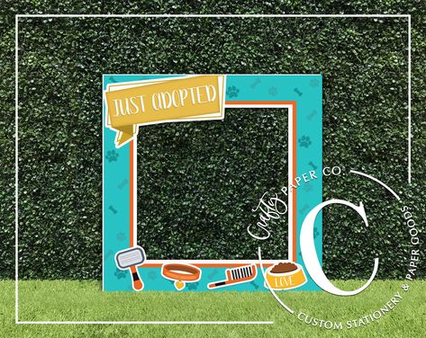 Party Selfie, Gender Reveal Photos, Pet Party, Selfie Frame, Photo Booth Frame, Party Pictures, Custom Stationery, Custom Backdrop, Pet Photo