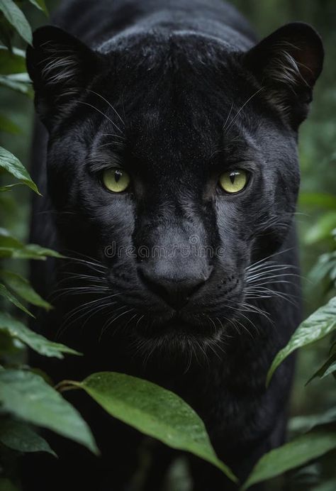 A Felidae carnivore, the black panther, gazes at the camera in the jungle stock image Black Panther Photography, Black Panther Animal Drawing, Panther Photography, Black Panther Animal, Predator Animal, Panther Images, Baby Panther, Jungle Photo, Jesus Art Drawing