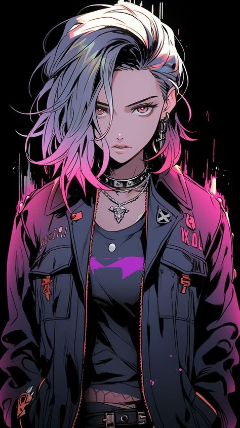 Punk Female Character Design, Cyberpunk Character Art, Chica Punk, Characters From Movies, Emo Pictures, Animal Outline, Tears Art, Cyberpunk Female, Cyberpunk Rpg