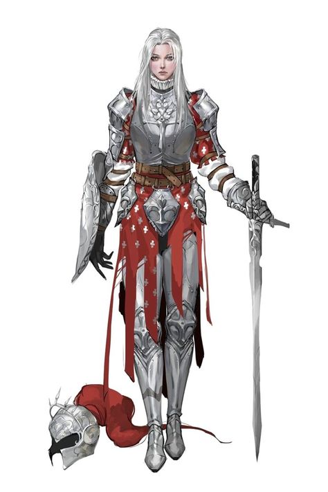 Female Fighter Knight in Plate Armor - Pathfinder PFRPG DND D&D 3.5 5th ed d20 fantasy #characterart #warriorwoman #armor #sword #heroine Armor Drawing, Female Armor, Heroic Fantasy, Female Fighter, Female Knight, Fantasy Armor, Warrior Princess, Armor Concept, Fantasy Warrior