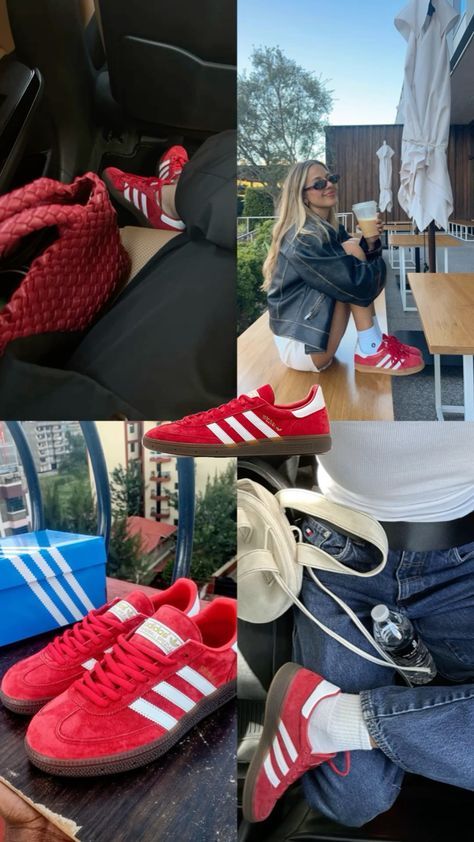 Spezials Adidas Outfit, Adidas Spezial Red, Spezial Adidas Outfit, Red Adidas Outfit, Red Sneakers Outfit, Adidas Spezial Outfit, Adidas Special, Red Adidas Shoes, Special Shoes