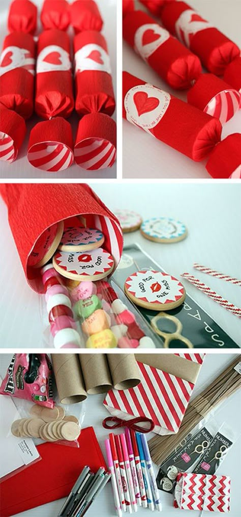 40+ Valentines Day Card Ideas & Gifts for Classmates Diy Crackers, Saint Valentin Diy, Valentines Bricolage, Happy Hearts Day, Valentine Fun, Valentines Party, Valentine's Day Diy, Valentine Day Crafts, Valentines Day Party