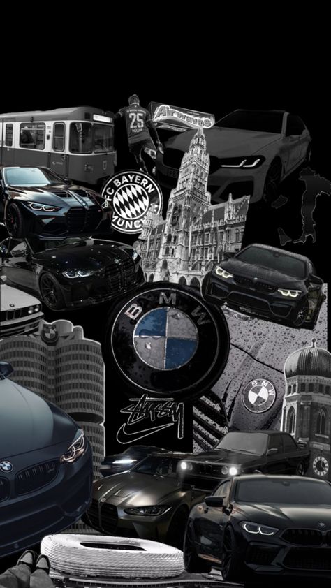 a mix wallpaper of bmw, munich and streetwear Supercars Wallpaper, Carros Bmw, Dream Cars Bmw, Biker Aesthetic, Bmw Wallpapers, Best Luxury Cars, Pretty Cars, Bmw M4, Bmw Cars