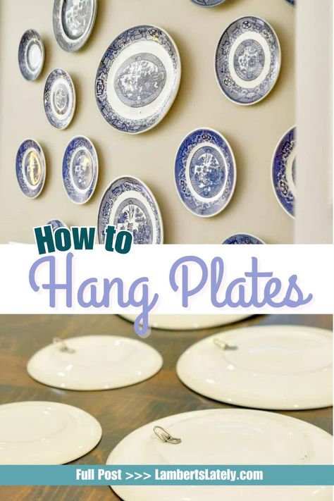 Want to hang decorative plates on your wall without risking damage? This simple, no-fuss method keeps your plates secure while creating a beautiful display. Perfect for adding style to any room with minimal effort! Hang Plates On Wall, Plates On A Wall, Hang Plates, Plates On Wall, Decorative Plates, Home Diy, Wall