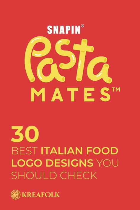 Pasta Logo Design Ideas, Pasta Branding Design, Italian Food Branding, Pasta Typography, Pasta Graphic Design, Pasta Logo Design, Food Logo Design Ideas, Pasta Branding, Fast Food Pasta