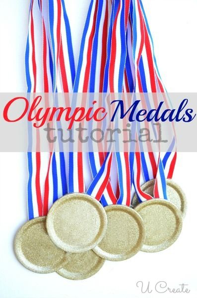 DIY Olympic Medals Supply List canning lids Krylon Glitter Blast Spray paint 6 yards of red, white, & blue ribbon Instructions Lay the duct tape sticky side up on a box and secure the lids to it.  Make sure you secure the duct tape to the sides of the box so the lids won’t fly … Diy Medals, Olympic Medal Craft, Vbs Olympics, Office Olympics, Olympics Decorations, Olympic Theme Party, Olympics Party, Olympic Idea, Beer Olympics