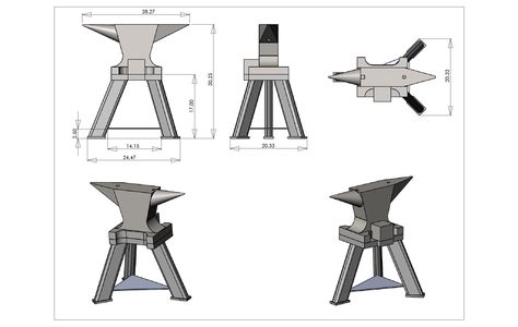 Anvil Stand Sanity Check - Anvils - I Forge Iron Anvil Stand Ideas, Diy Anvil, Anvil Stand, Blacksmithing Tools, Blacksmithing Projects, Black Smithing, Black Smith, Pallet Jack, Old Forge