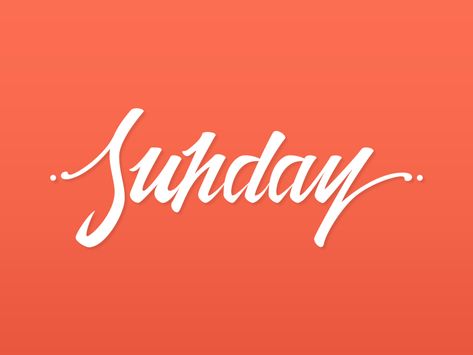 Sunday Title Ideas, Sunday Logo Design, Sunday Calligraphy, Sunday Service Graphic Design, Sunday Lettering, Sunday Typography, First Sunday, Sunday Quotes, Logo Mark