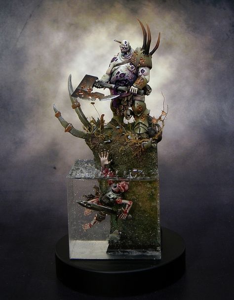 Nurgle Lord painted by Mark Soley Golden Demon, Warhammer 40k Figures, Warhammer Figures, Miniature Bases, Warhammer Paint, Fantasy Role Playing, Warhammer Models, Fantasy Battle, Warhammer Art