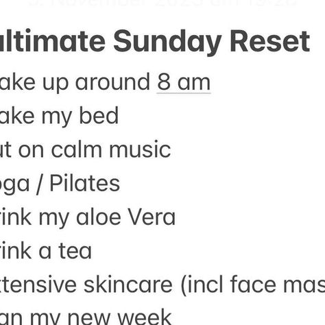 Sophie | The Healthness on Instagram: "This is what Sundays are made of ❤️‍🩹❤️‍🩹 Happy Sunday my Loves! How was your weekend and how are you doing? Saw @filippzorz creating her ideal Sunday Reset routine and of course had to do this by myself as well. Just gotta love Sundays 💌 What does your ideal Sunday (Reset) look like? Let me know below 💭💌" Sunday Reset Routine, Reset Routine, Face Mas, Sunday Reset, Aesthetic Girly, National Anthem, By Myself, New Week, Happy Sunday