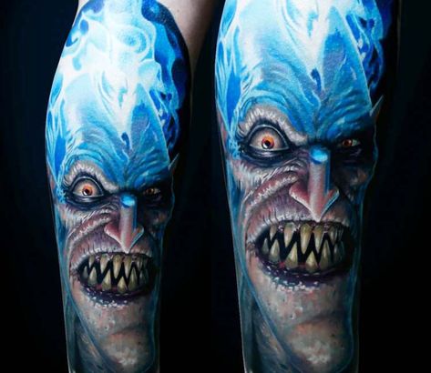 Hades tattoo by Tattoo Zhuzha Hades Tattoos, Movie Character Tattoos, Hercules Tattoo, Hades Tattoo, Greek God Tattoo, God Tattoos, Mythology Tattoos, Spooky Tattoos, Realistic Tattoo