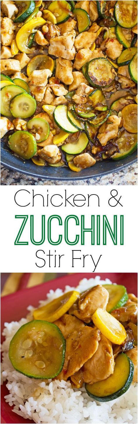 Chicken and Zucchini Stir Fry Zucchini Stir Fry, Chicken And Zucchini, Wok Recipes, Chicken Zucchini, Food And Recipes, Chicken Stir Fry, Paleo Dinner, Favorite Food, Main Meals