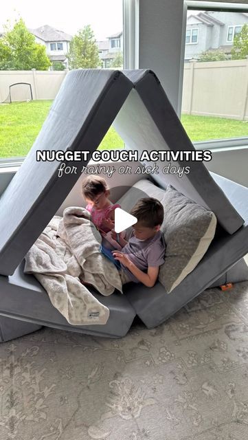 Amy Adler | Coffee and Denim on Instagram: "Nugget couch activities✨ Comment LINK to get product links sent straight to your inbox! ⁣ ⁣ We had a lot of rain the past couple of days so we brought out our Nugget Couch to have activities to do inside. There are so many builds to do with this couch and it entertains the kids for hours! ⁣ ⁣ #nuggetcouch #toddleractivitiesathome #toddleractivityidea #kidsactivities #kidsactivity" Nugget Couch Birthday, Single Nugget Builds, Two Nugget Builds, 2 Nugget Couch Builds, Nugget Couch Builds, Nugget Couch Ideas, Nugget Builds, Nugget Couch, Boys Play