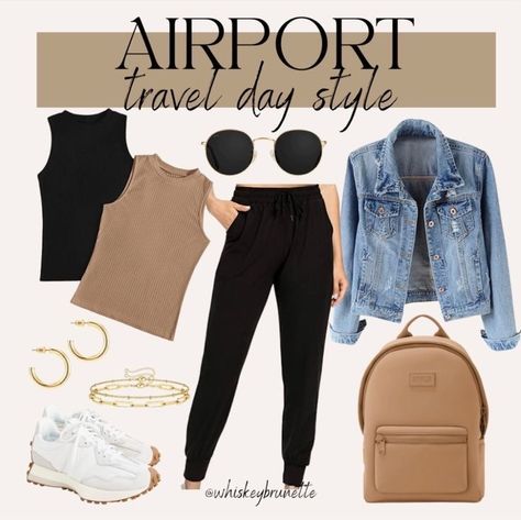 Travel Outfits Midsize, Vacation City Outfits, 10 Day Vacation Outfits, Casual Chic Outfit With Sneakers, Wear The Same Thing Every Day, Travel Outfits With Sneakers, Basic Travel Outfits, Over 50 Travel Outfits, Joggers Outfit Women Summer