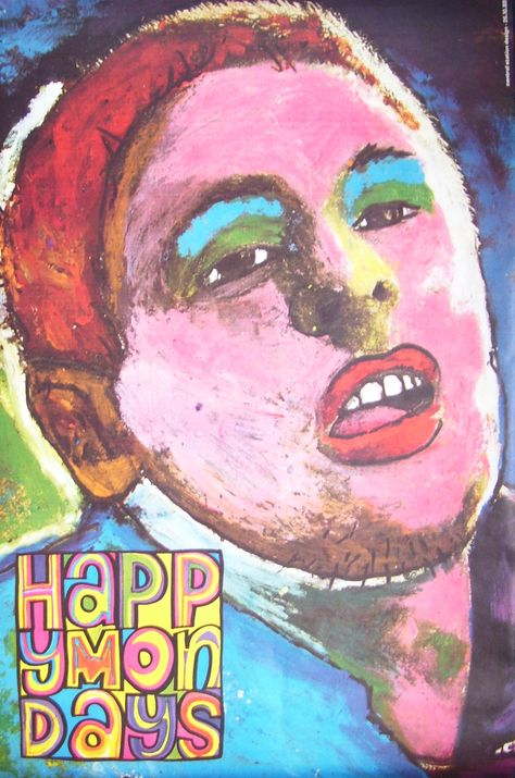 Happy Mondays - Shaun Ryder "Bummed" Poster Happy Mondays Poster, Happy Mondays Band, Manchester Aesthetic, Shaun Ryder, Paul Davis, Indie Band, Happy Mondays, Factory Records, Black Grapes