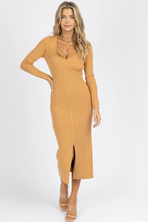 Ribbed midi dress outfit