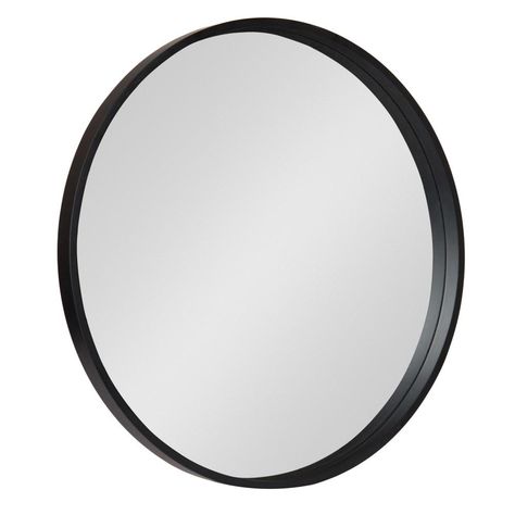 Travis Round Black Wall Mirror Round Wood Mirror, Accent Wall Mirror, Black Wall Mirror, Modern Mirror Wall, Wood Accent Wall, Contemporary Mirror, Wood Wall Mirror, Wood Accent, Mdf Frame