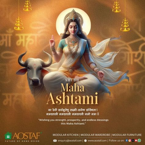 On this auspicious day of Maha Ashtami, may Goddess Durga's blessings bring joy, happiness, and success to your life.✨

🙏 𝐒𝐡𝐮𝐛𝐡 𝐌𝐚𝐡𝐚 𝐀𝐬𝐡𝐭𝐚𝐦𝐢 🙏

Get More Details Here☎
https://linktr.ee/aostafofficial
https://aostaf.com/

#Aostaf #aostafofficial #happynavratri #mahaashtami #festivevibes #interiordesign #interiorlove #InnovativeInteriors #modularwardrobe #modularkitchen #modularbed #ModernLiving Maha Ashtami, Modular Bed, Modular Wardrobes, Kitchen Modular, Happy Navratri, Durga Goddess, Modular Furniture, Modern Living, Festival