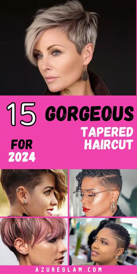 Embrace the allure of Tapered Haircut 2024, where we present a selection of tapered haircuts designed to redefine your style. Our collection includes various styles, ranging from medium-length tapered haircuts to natural hair looks for black women. Whether you desire a sleek black haircut or a more feminine tapered haircut, our assortment caters to all preferences. Enhance your appearance with a trendy tapered haircut this year. Female Tapered Fade Black Women, Curly Tapered Haircut Women, Tapered Natural Hair Short Shaved Sides, Tapered Cut Natural Hair 4c, Women Haircut Ideas, Tapered Haircut Natural Hair, Tapered Cut Natural Hair, Medium Length Natural Hair, African American Haircuts