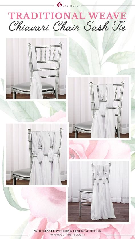 White wedding reception aisle chiffon chair sash ties how to tutorial ladder weave | diy chair sash, wedding chair sash, how to tie chair sash, rustic chair sash, chair sash ideas, cheap chair sash, cheap chair sash, folding chair sash, banquet chair sash, baby shower chair sash, christmas chair sash, chiavari chair sash, how to make chair sash, aisle chair sash, satin chair sash, simple chair sash, chair sash ceremony, bow chair sash, pink chair sash, chiffon chair sash, white chair sash White Chair Sash, Chair Sash Ideas, Diy Chair Sashes, Sash Ideas, Bow Chair, Baby Shower Chair, Simple Chair, Wedding Chair Sashes, Double Pedestal Dining Table