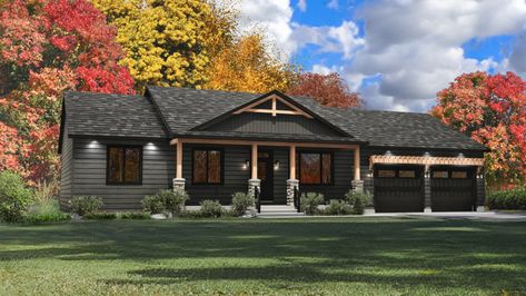 Kimberly SC - Beaver Homes & Cottages Beaver Homes And Cottages, Beaver Homes, One Level Homes, No Bed, Lake House Plans, U Shaped Kitchen, Outdoor Living Spaces, Starter Home, Front Entry