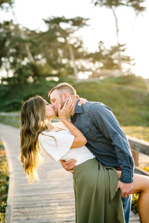 Couple Engagement Pictures, Engagement Pictures Poses, Engagement Session Outfits, Pismo Beach, Beach Boardwalk, Beach Photography Poses, Save The Date Photos, Engagement Photo Poses, Ruffled Top