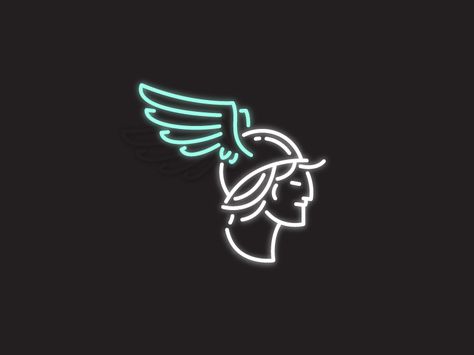 Dribbble - Hermes by Fuzzco™ Spirit Logo, Animated Anatomy, Hermes Logo, Kinetic Type, Flash Animation, Graphic Book, Art College, Logo Mark, Neon Lights