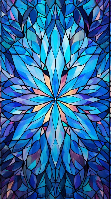 Blue Stained Glass Patterns, Glass Wallpaper Aesthetic, Stained Glass Designs Templates, Stained Glass Wallpaper, Stained Glass Background, Disney Stained Glass, Iphone 5s Wallpaper, Mandala Wallpaper, Screen Savers Wallpapers