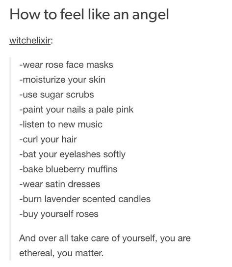 how to feel like an angel 👼🏼 How To Feel Angelic, How To Feel Ethereal, How To Feel Like An Angel, How To Be Angelic, How To Look Angelic, Aesthetic Tips, Moisturizing Face Mask, Lavender Scented Candle, Buy Candles