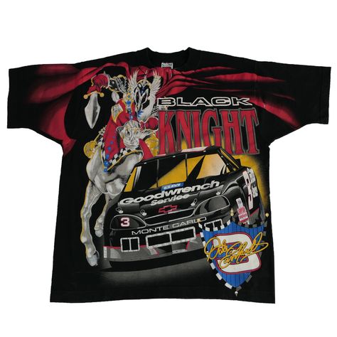 Rare allmost deadstok condition Nascar Black Knight Tee Nascar Shirt, Nascar Tee, Nascar Shirts, Daytona International Speedway, Office Wear Women, Black Knight, Halloween Jack O Lanterns, Men Store, Auto Racing