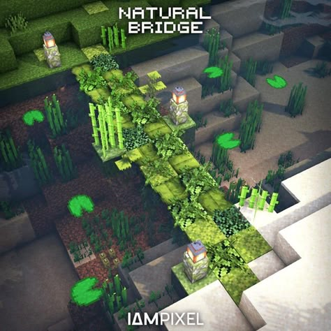 r/DetailCraft - Natural Bridge Design! 🍃 Minecraft Garden, Minecraft Decoration, Rumah Minecraft Sederhana, Minecraft Structures, Minecraft Interior Design, Bangunan Minecraft, Minecraft House Plans, Minecraft Farm, Minecraft Cottage