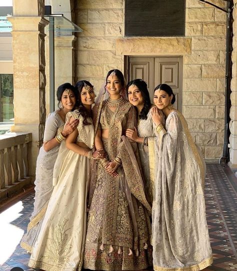 Desi Wedding Bridesmaids, Indian Bride And Bridesmaids, Desi Bridesmaid Dresses, Nikkah Bridesmaid Outfit, Desi Wedding Dresses Bridesmaid Outfits, Desi Bridesmaids Outfits, Asian Bridesmaid Dresses, Pakistani Wedding Bridesmaids, Indian Bridesmaids Outfits