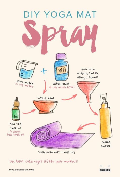 Diy Yoga Mat, Yoga Mat Spray, Yoga Mat Cleaner, Diy Yoga, Yoga Iyengar, Pose Yoga, Yoga Stretches, Vinyasa Yoga, Body And Mind