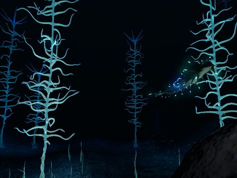 Shocker in the blood kelp zone *Subnautica screenshot aLizzay Subnautica Tattoo, Subnautica Creatures, Underwater Scenery, Sea Monkeys, Eldritch Horror, Cthulhu Mythos, Horror Games, Sense Of Place, Cthulhu